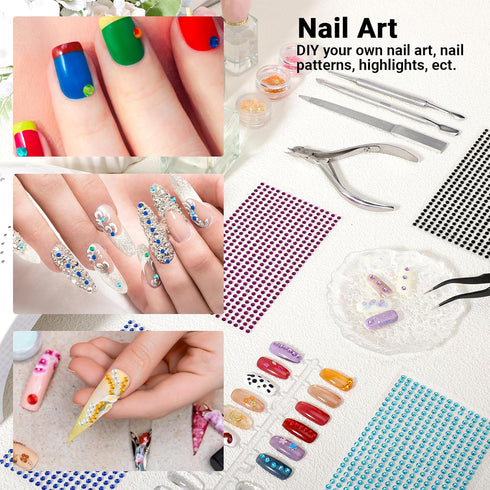 Gartful 3mm Gem Stickers, 5400PCS Rhinestone Stickers for Crafts, 12 Embellishment Rhinestone Sheets Self Adhesive Jewel Crystal Gem Stickers for ...