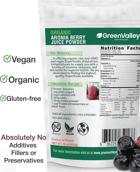 Organic Aronia Berry 4:1 Extract Chokeberry Powder (4 Ounce)...