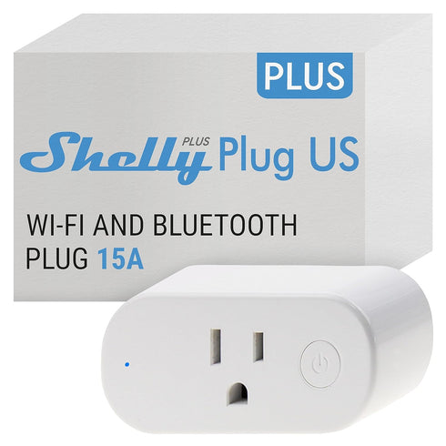 Shelly Plus Plug US | WiFi & Bluetooth Operated Smart Plug with Power Measurement | Home Automation | iOS Android App | Alexa and Google Home Comp...