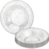Glitter Silver Premium Plastic Round Dessert Bowl - 5 oz (12 Packs of 10) - Elegant Durable Plastic, Ideal for Weddings, Parties & Events (120)...