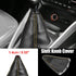 X AUTOHAUX Faux Leather Gear Shifter Knob Cover Car Dust Boot 1.4cm/0.55inch Carbon Fiber Pattern Black Yellow...