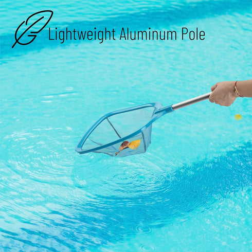 UNCO- Pool Skimmer Net with Pole, 25", Hot Tub Skimmer Net, Leaf Skimmer with Pole, Pond Skimmer Net, Pool Net with Pole, Pool Skimmer Net with Po...