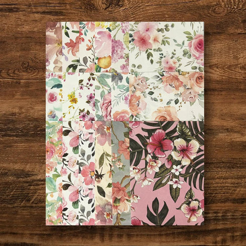 100Scrapbook Craft Paper Kit for Scrapbook Journaling Supplies?Pink FlowerCraft Supplies Materials Decoupage Paper for Scrapbooking Supplies?Bulle...