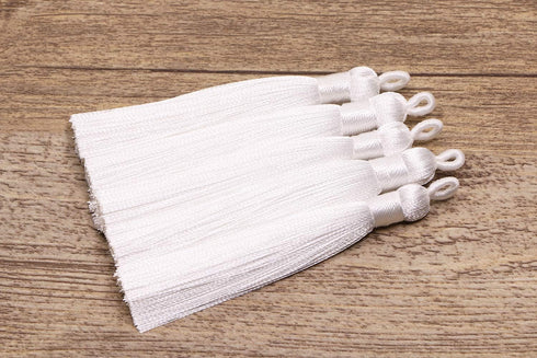Tupalizy 10PCS Handmade Soft Silky Tassels with Hanging Loop for Bookmarks Keychains Earring Bracelets Jewelry Making Souvenir Graduation Clothing...
