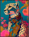Posterizer 1 pcs-chinoiserie fashionable tiger with scarf-Art for Animal Lovers-Abstract & Modern Art-Living Room Bedroom Decor- UNFRAMED Wall Art...