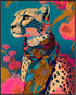 Posterizer 1 pcs-chinoiserie fashionable tiger with scarf-Art for Animal Lovers-Abstract & Modern Art-Living Room Bedroom Decor- UNFRAMED Wall Art...
