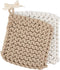 Mud Pie Crocheted Pot Holders, Taupe (8"" x 8""")...