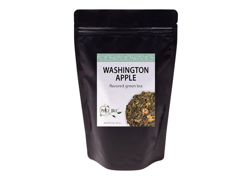 Washington Apple, Loose Leaf Green Tea - Cinnamon-Dried Apples - Caffeinated, Hot & Iced | bulk 8oz, 80-100 cups | The Spice Hut, First Sip of Tea...