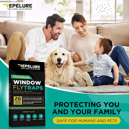 Window Fly Trap (26 Pack) XL Traps, Indoor for Home, Sticky Traps for Flying Bugs, Insects, Gnats, Moths and Fruit Flies, Non-Toxic, Waterproof, a...