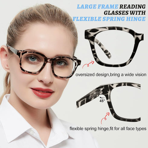 AEZUNI 6.0 Designer Reading Glasses Women Strong Reader 600 for Lady(1.0 1.25 1.5 1.75 2.0 2.25 2.5 2.75 3.0 3.5 4.0 5.0 6.0)...