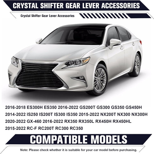 Shifter Gear Lever Accessories Compatible with Lexus 2016-2018 ES 2015-2022 NX 2016-2022 RX 2014-2022 is 2015-2022 RC 2016-2022 GS 2020-2022 GX-46...
