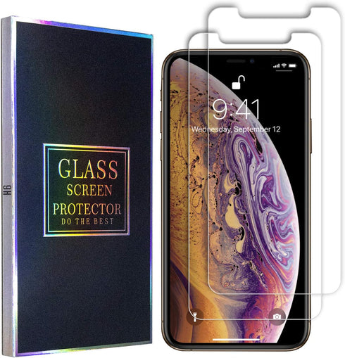 For iPhone 11 Screen Protector 2.5D Edge Tempered Glass Film Premium HD Anti Scratch 9H Hardness Retail Package for iPhone 11/iPhone XR 6.1“-2 Pac...