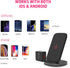 Adonit Wireless Charger Stand (Black) Fast Wireless Charging Qi-Certified for iPhone 12, 12 Pro, 11, 11 Pro, Pro Max, XR, XS, X, 8, 8 Plus, Galaxy...