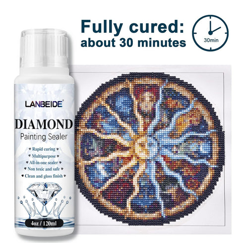 LANBEIDE 2 Pack 240ML Diamond Painting Sealer, 5D Diamond Painting Art Glue Permanent Hold & Shine Effect Sealer for Diamond Painting and Puzzles...