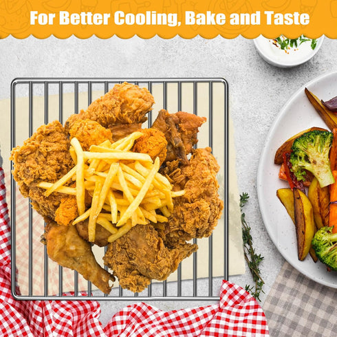 Air Fryer Rack for Ninja Foodi 8 in 1 SP101 Digital Air Fryer Countertop Oven, 13.4''*13.4'' Stainless Steel Air Fryer Accessories Roasting Steame...