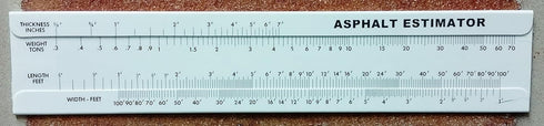 Asphalt Sliderule Calculator Estimator...