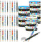 Whaline 24 Pack Autism Awareness Pencils Bracelets Sets Inspirational Silicone Wristbands Short Pencils Colorful Half Pencils Stretchy Bracelets f...