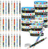 Whaline 24 Pack Autism Awareness Pencils Bracelets Sets Inspirational Silicone Wristbands Short Pencils Colorful Half Pencils Stretchy Bracelets f...