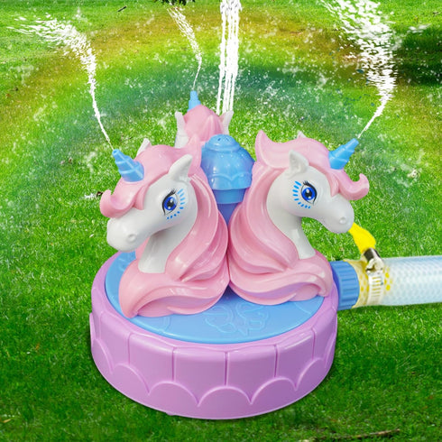 Sprinkler for Kids Outdoor Water Toys: Backyard Spinning Unicorn Toddler Sprinkler Toy - 360° Roating Spray Water Summer Outside Toys Attaches to ...