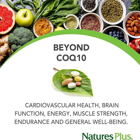 NaturesPlus Beyond CoQ10 50 mg - 30 Softgels - Provides High-Strength Ubiquinol - Supports Overall Well-Being - 30 Servings...