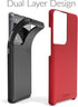 Crave Dual Guard for Galaxy S21 Ultra Case, Shockproof Protection Dual Layer Case for Samsung Galaxy S21 Ultra, S21 Ultra 5G (6.8 inch) - Red...