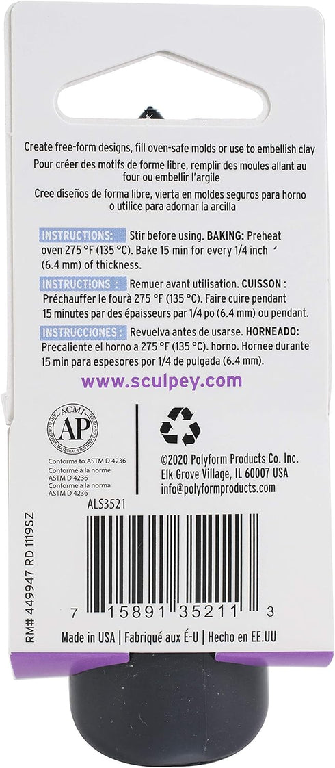 Liquid Sculpey Liquid Polymer Oven-Bake Clay, Black, 1 oz. bottle, Great for jewelry, holiday, DIY, mixed media, window clings, home décor and mor...