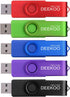 Flash Drive 16GB Thumb Drives Memory Sticks Jump Drive 5Pack 16GB USB 2.0 Flash Drives Mixed Colors: Black Red Blue Purple Green...