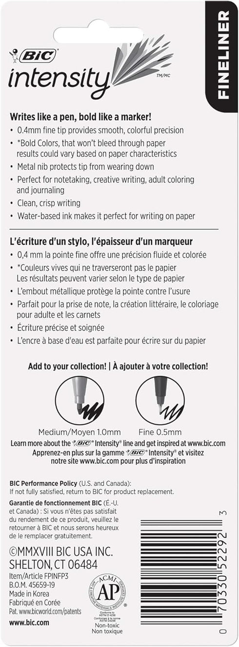 Bic Intensity Fineliner Marker Pen Sets (1)...