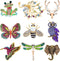 Hicarer 9 Pieces Women Brooches Pins Bulk Set Rhinestone Animal Insect Crystal Pins Butterfly Dragonfly Hummingbird Owl Peacock Brooch Pin for Wom...