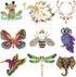 Hicarer 9 Pieces Women Brooches Pins Bulk Set Rhinestone Animal Insect Crystal Pins Butterfly Dragonfly Hummingbird Owl Peacock Brooch Pin for Wom...