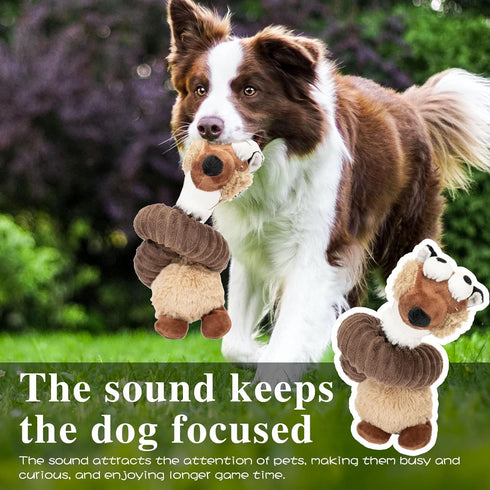 JMZDS&JL Squeaky Dog Toys, Plush Stuffed Crinkle Pet Chew Toys, Stuffing Dog Toys for Small Medium Large Dogs, Puppy Teething Toys for Boredom & T...