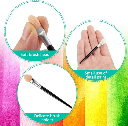 Zopeal Sponge Applicators Detailed Ink Paints Blending Brushes Painting Small Brushes Hand Tools for Pastel Artist Painting Pastels, DIY Scrapbook...