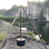 Camping Tripod Board?Turn Branches into Campfire Tripod ?Stainless Steel Campfire Support Plate with Adjustable Chain?for Hanging Cookware,Portabl...