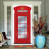 English Phone Booth Door Cover, Large Fabric Red Telephone Box Door Cover Home Jointed Phone Box Decor Banner for Photo Backdrop British Internati...