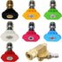 M MINGLE Pressure Washer Accessories Kit, 7 Power Washer Nozzle Tips, Quick Connecting Pivoting Coupler, 1/4 inch, 4500 PSI, 8-Pack...