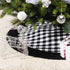 Black and White Buffalo Plaid Check Christmas Tree Skirt 48 inches, Country Xmas Tree Decorations Tree Skirts Double Layers Holiday Ornaments...