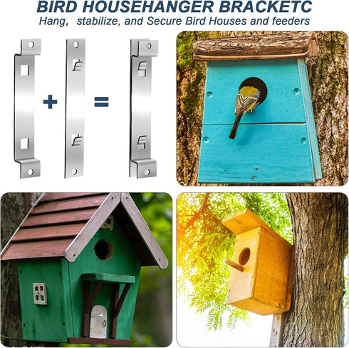 2 Sets Bird House Hanger Brackets, Bird House Mounting Bracket, Bird House Bracket Racks, Bird House Rack Support for Hanging Outside Birdhouse, O...