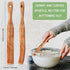 11 Inch Acacia Wooden Sourdough Spatula Bread Mixing Stir Stick Spurtle with Hanging Hole Wooden Kitchen Spreading Cooking Mixing Tool for Sourdou...