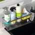 Kitchen Sink Caddy Organizer Sponge Holder for Kitchen Sink with Stainless Steel Auto Drain Tray, Self Drain Dish Soap Sponge Caddy Rack for Kitch...