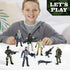 8-Pack Military Toy Soldiers Action Figures Playset, US Army Men and SWAT Team with Military Weapons Accessories for Kids Boys Girls...