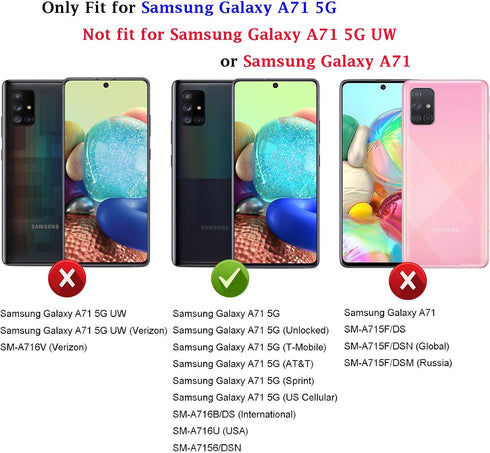 Samsung A71 5G Case, Military Grade Heavy Duty Protection Phone Case Cover with HD Screen Protector Magnetic Ring Kickstand for Samsung Galaxy A71...