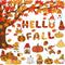 114 Pcs Fall Bulletin Board Decorations Set Thanksgiving Autumn Cutouts Classroom Tree Decor Happy Fall Pumpkin Gnome Paper Cutting with 200 Glue ...