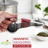 Spring Chef Red Stainless Steel Magnetic Measuring Spoons Set of 8 with Leveler, Dual Sided Nesting Teaspoon & Tablespoon Measuring Spoons, Kitche...
