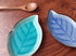 Ceramic Spoon Rest for Stove Top, Ice Cracks Leaf Cute Spoon Rest for Kitchen Counter, Cooking Spoon Holder for Kitchen Counter 1 PCS (Sapphire)...