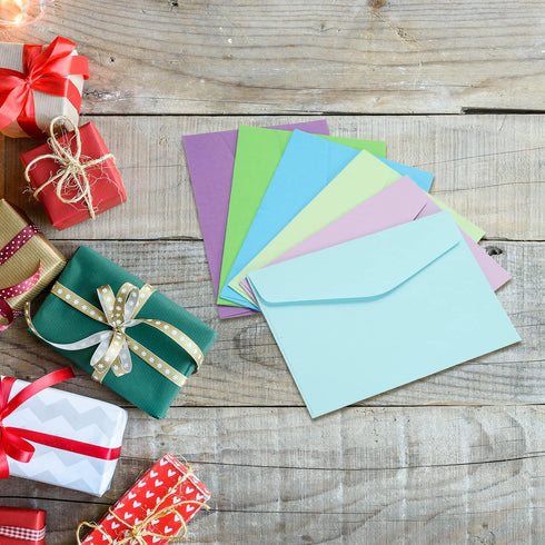 PATIKIL Mini Envelopes, 60 Pack 4.5 x 3.2 Inch Paper Blank Small Items Storage Business Card Holder for Greeting Note Party, Light Purple...