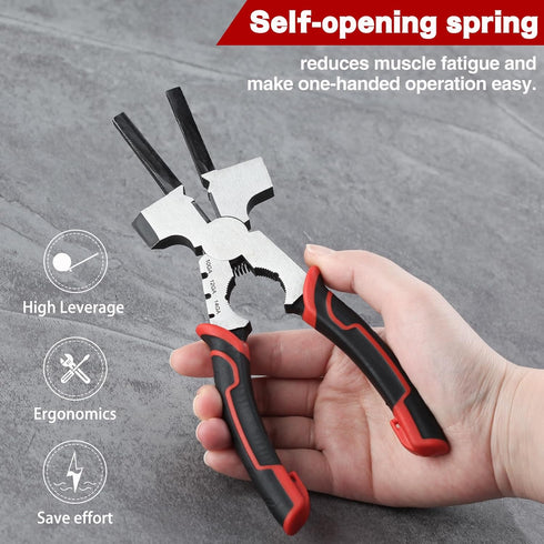 SPEEDWOX MIG Welding Pliers With Measurement Holes 7 In 1 Multi-Function Welding Pliers Mig Welder Welding Tools Slag Hammer Welding Accessories A...