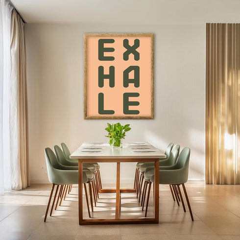 Posterizer 1 pcs-Exhale-encouraging minimalistic wall art-Motivational & Inspirational Art-Typography Art-decor for Girls, Teens Bedroom- UNFRAMED...