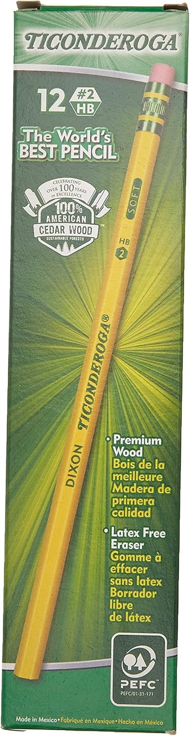 Dixon Ticonderoga #2 Pencils 1-12 ct Box...