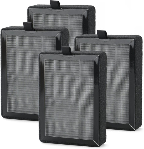 LV-H128 Replacement HEPA Filter for LEVOIT LV-H128, PUURVSAS (HM669A), ROVACS (RV60) Air Cleaner Purifier, LV-H128-RF, 4 Pack...
