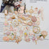 40pcs(20PAIRS) Assorted Gold Plated Enamel Animals Fruit Moon Star Dainty Dangle Flowers Pendants Charms for Jewelry Making Necklace Bracelet, Pin...
